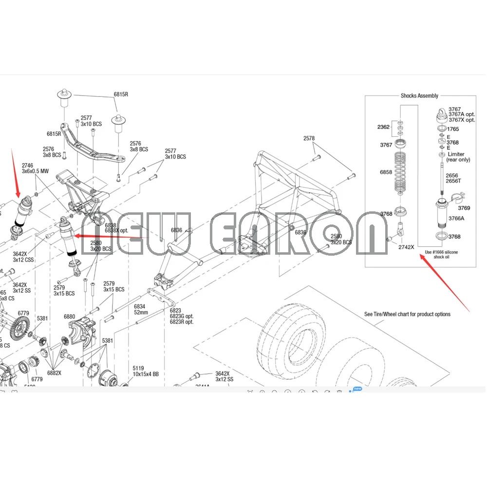 ENRON 4P Алюминиевый металлический передний амортизатор 72 90 мм задний 80 102 пружина 1/10