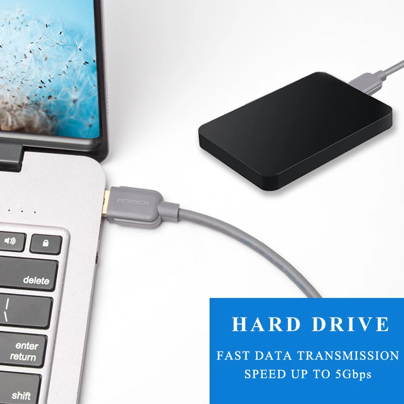 Anmck USB-USB Удлинительный кабель Тип A папа-папа USB 3,0 2,0 удлинитель для радиатора жесткого диска Webcom 0,5 м 1 м 1,5 м 2 м 3 м 5 м
