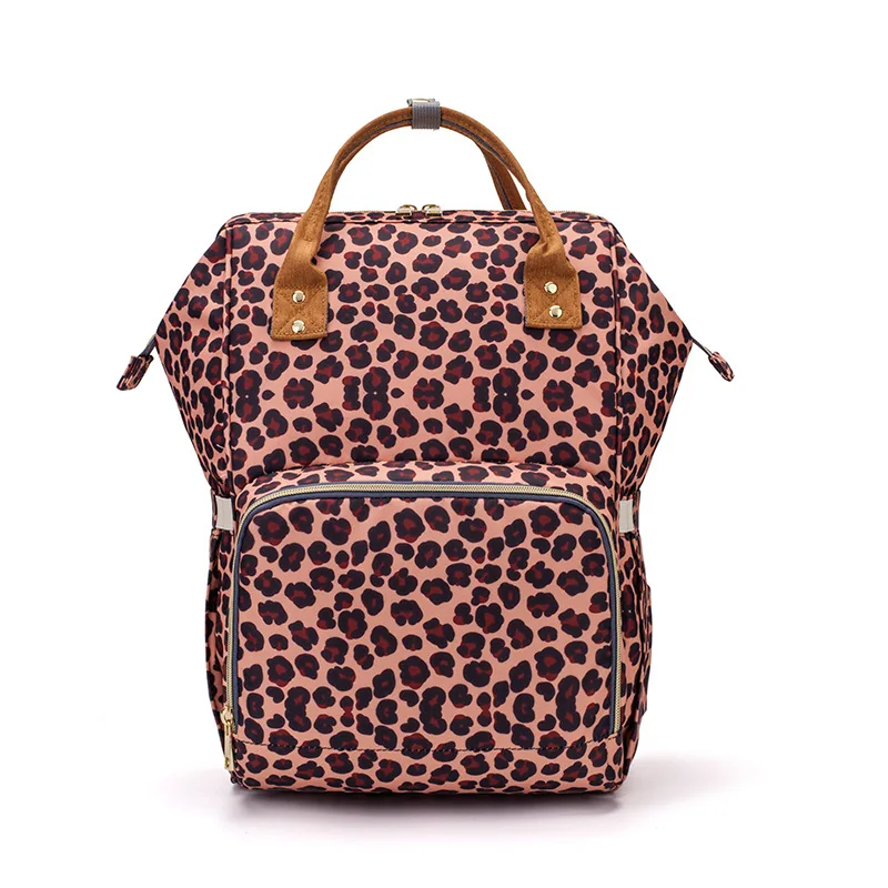 Leopard Сумка для подгузников, рюкзак для мам, сумка для беременных, большая сумка для подгузников, Bolsa Maternida, с принтом, Bebe, детская сумка, рюкзак для путешествий, для ухода за ребенком, гидросумка - Цвет: Leopard