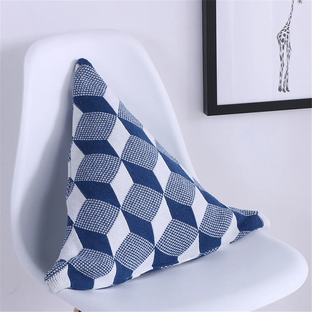 Cotton Canvas Pillow Cartoon Pattern Backrest Back Cushion Bed Cushion Sofa Removable Waist Pillow