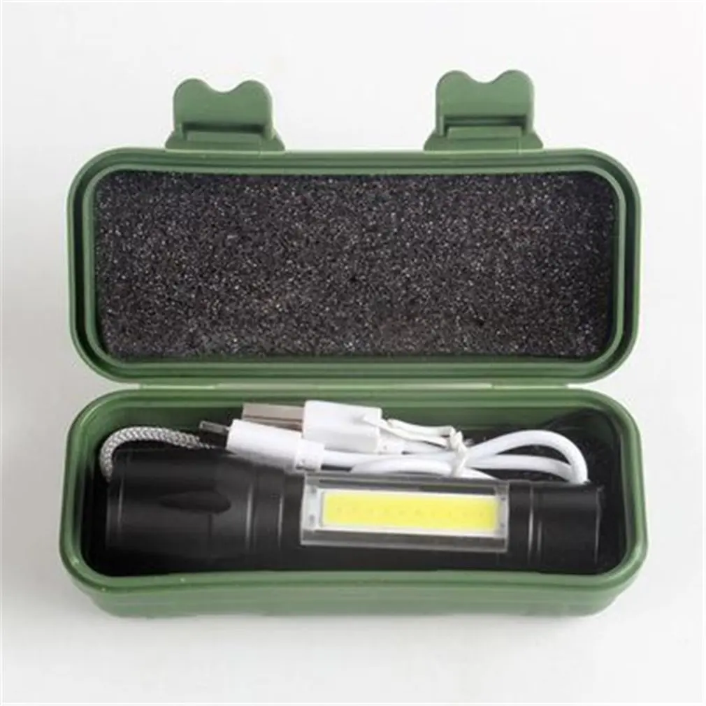 USB алюминиевый сплав COB фонарик высокой мощности светодиодный водонепроницаемый наружный походный охотничий фонарь
