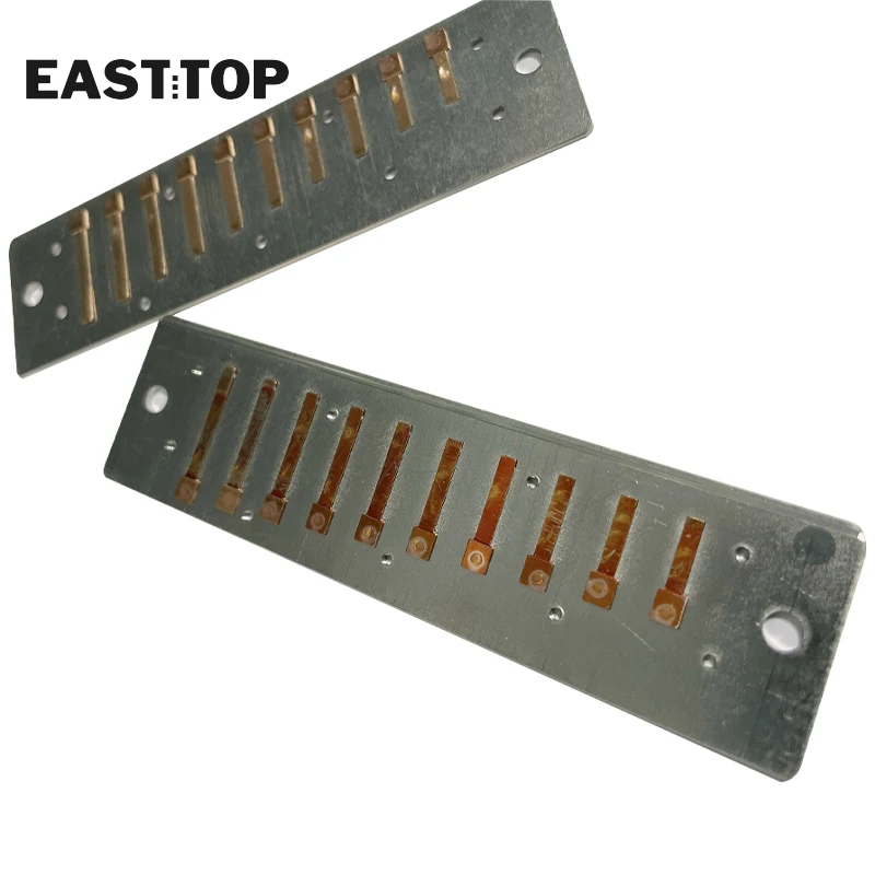 EASTTOP T008 Reedplates With Screw For 10 Holes Harmonica Mouth Organ Blues Harp Musical Instruments Harmonica Accessories