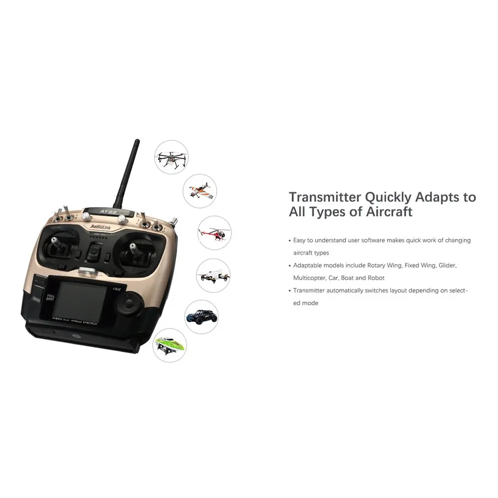 AT9S PRO пульт дистанционного управления и приемник R9DS 2,4G DSSS& FHSS SBUS/PPM/PWM для FPV Racing Drone Quad вертолет с фиксированным крылом