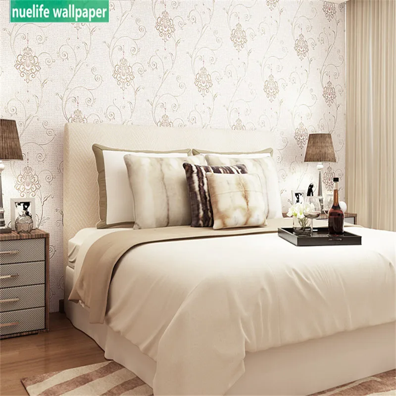 0.53x10m 3D three-dimensional American country style silk wallpaper bedroom living room wall blue big flower wallpaper bedroom