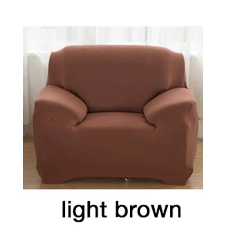 lightBrown Стрейч диванных чехлов для Гостиная домашний диван протектор чехол Диван Набор крышек для 1/2/3/4 местный - Цвет: lightBrown