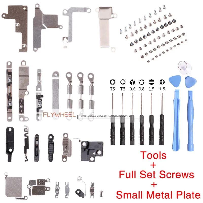 Bracket-Shield-Plate Screws iPhone 5s Set-Parts-Holder 8-Plus Small Metal for 5c/6/6s/..
