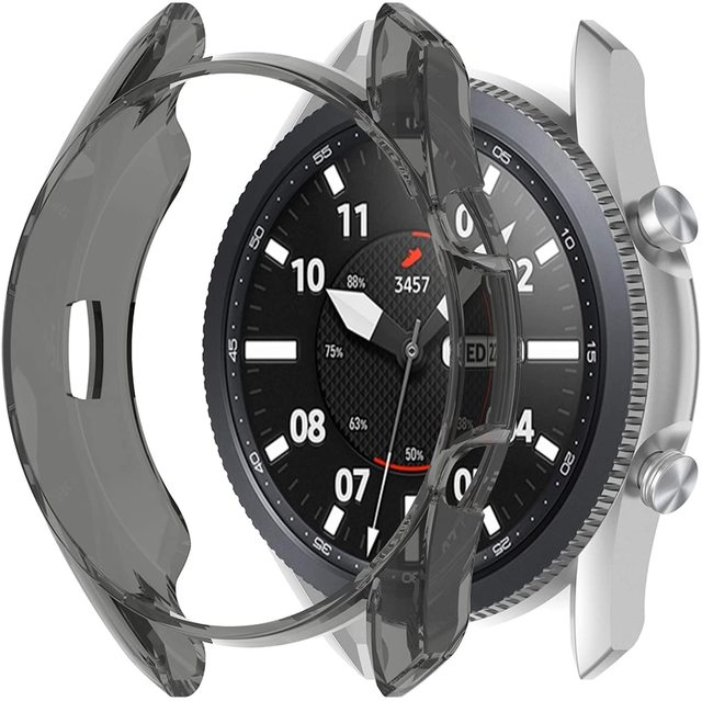 For Samsung Galaxy watch 3 45mm 41mm samrtwatch Soft Plated TPU bumper 41 45 mm smart watch Protector Cover Accessories