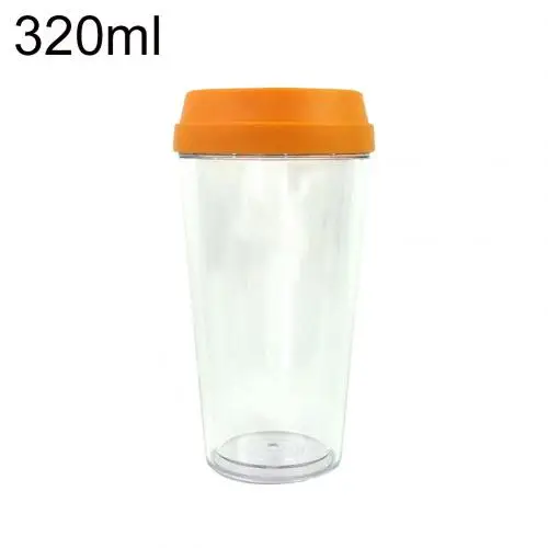 Оранжевый 320/420ml прозрачный Кофе Чай чашки термостойкие сок напитка кружка - Цвет: Оранжевый