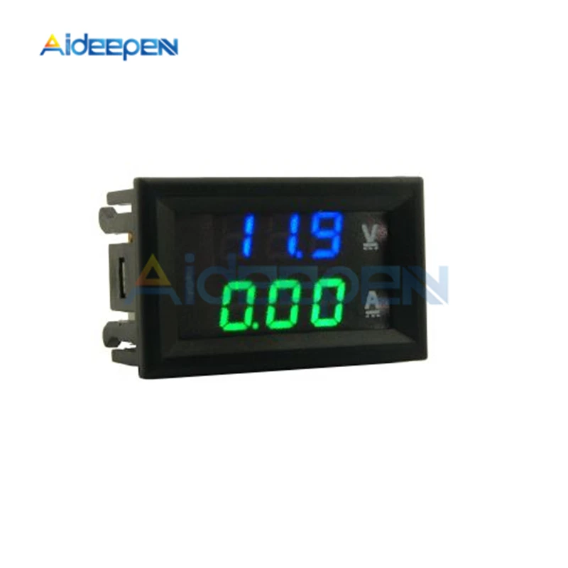 100V 10A BlueGreen 3 DC 100 в 200 в 10 А 50 А Мини цифровой вольтметр Амперметр 3/4 бит Вольт Напряжение измеритель тока тестер красный синий зеленый светодиодный двойной дисплей - Цвет: 100V 10A BlueGreen 3