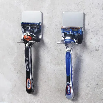 

Punch-free Bathroom Razor Storage Shelf Stainless Steel Rack for Electric Razor Sticky Wall Hook Bathroom Organizer Room