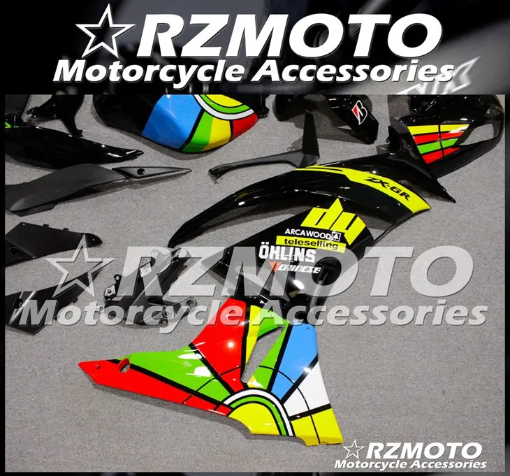 Мотоциклетный обтекатель abs Подходит для Kawasaki ZX6R 636 599 ZX-6R 2009 2010 2011 2012 корпусные детали пресс-форм Магазин № 0308
