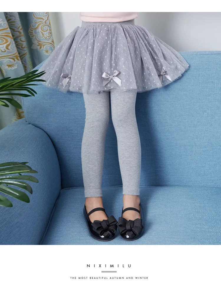 Girls' Trousers Spring And Autumn Childrenswear Autumn And Winter plus Velvet Culottes Korean-style Big Boy Pants Children Long