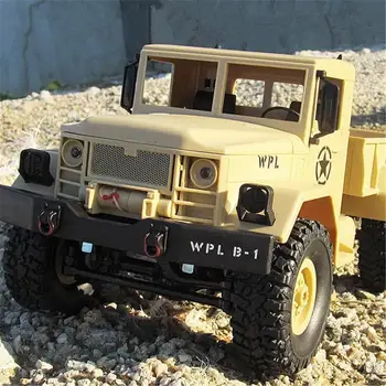 

Kuulee WPL B-14 RC Truck Remote Control 4 Wheel Drive Climbing Off-Road Vehicle Toy 2.4G Army Toys Car Shape Head Lighting