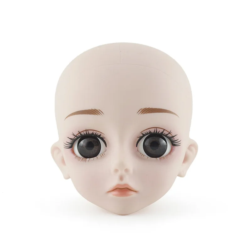 60 см 1/3 BJD кукла лысый голова 4D глаза Bjd куклы Розовая кожа/натуральная кожа, головка с/без макияжа, детский подарочный набор игрушек для девочек