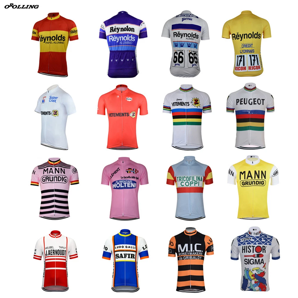 OROLLING maillot de ciclismo personalizado para equipos de de montaña, Retro clásica, varios colores|Maillot de ciclismo| - AliExpress