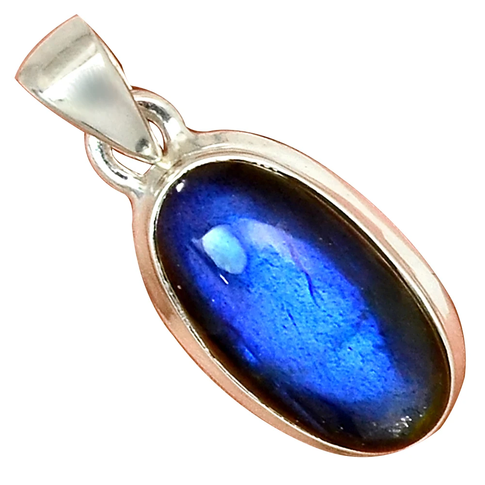 Genuine Labradortie Pendant 925 Sterling Silver Women Hand Made Fine Jewelry Gift | Украшения и аксессуары