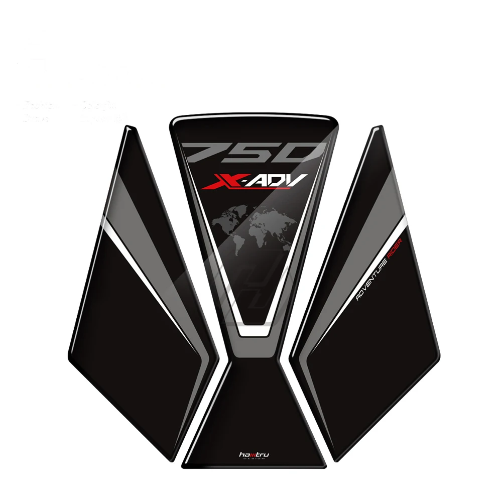 For Honda Scooter X-ADV Xadv 750 Tank Pad Protection Sticker 3D Resin Prevent Scratc Decal