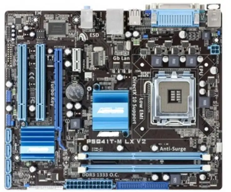 Материнская плата для настольного ПК ASUS P5G41T-M LX V2 intel DDR3 LGA 775 USB2.0 VGA SATA II 8 ГБ G41 б/у |