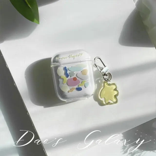 Cute Fresh Flower Earphone Case For AirPods 1 2 Pro Case Transparent TPU Air pods 3 Bluetooth Earphone Charging Box With Keyring 11