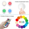 RGBW 13 Colors LED Under Cabinet Light Dimmable Touch Sensor Wardrobe Closet Night Light Puck Light with Remote Controller ► Photo 3/6