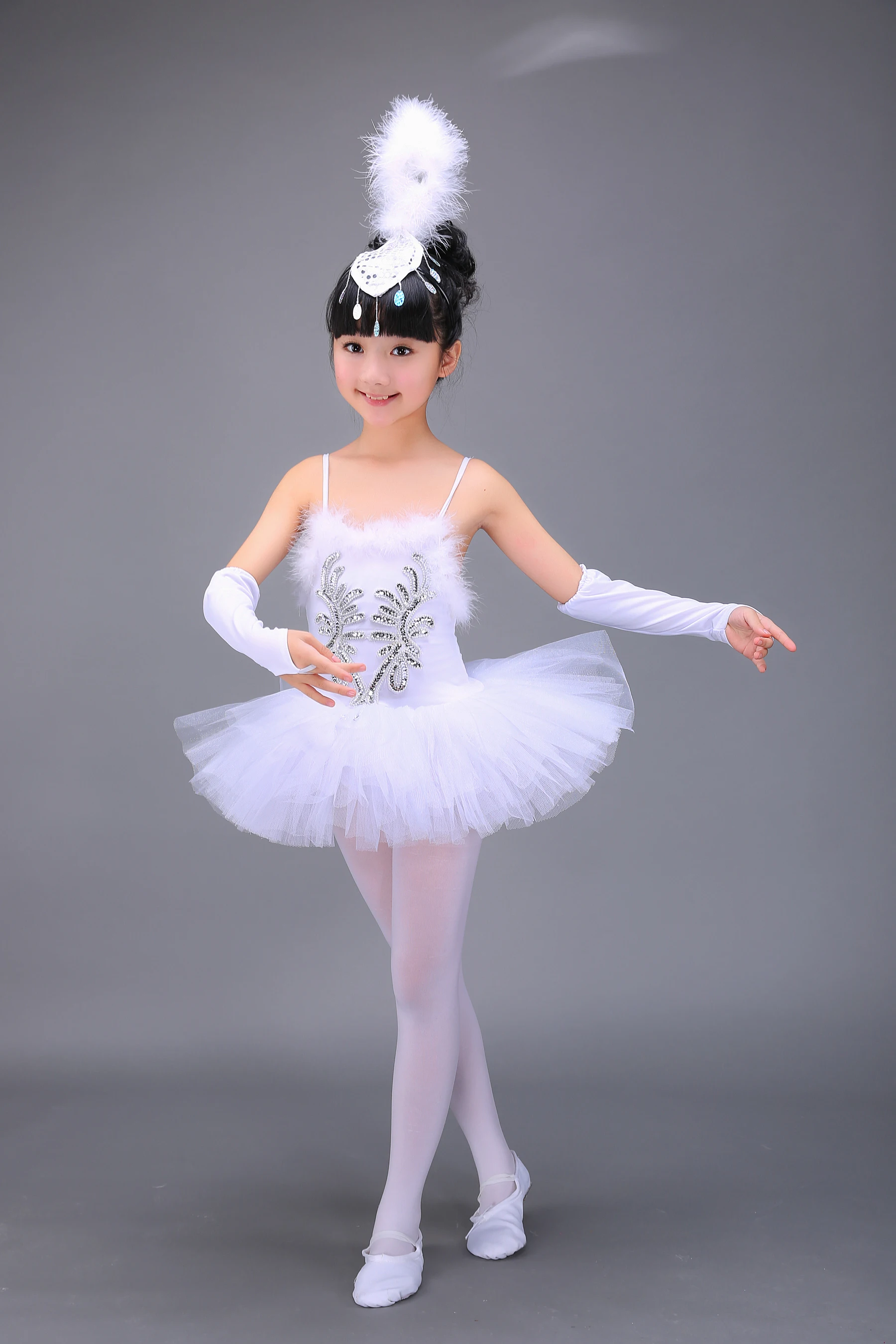 Nuevos modelos, vestido de bailarina para niñas, disfraces de Ballet de de cisne blanco, Ropa de baile, correa para niños _ - AliExpress Mobile