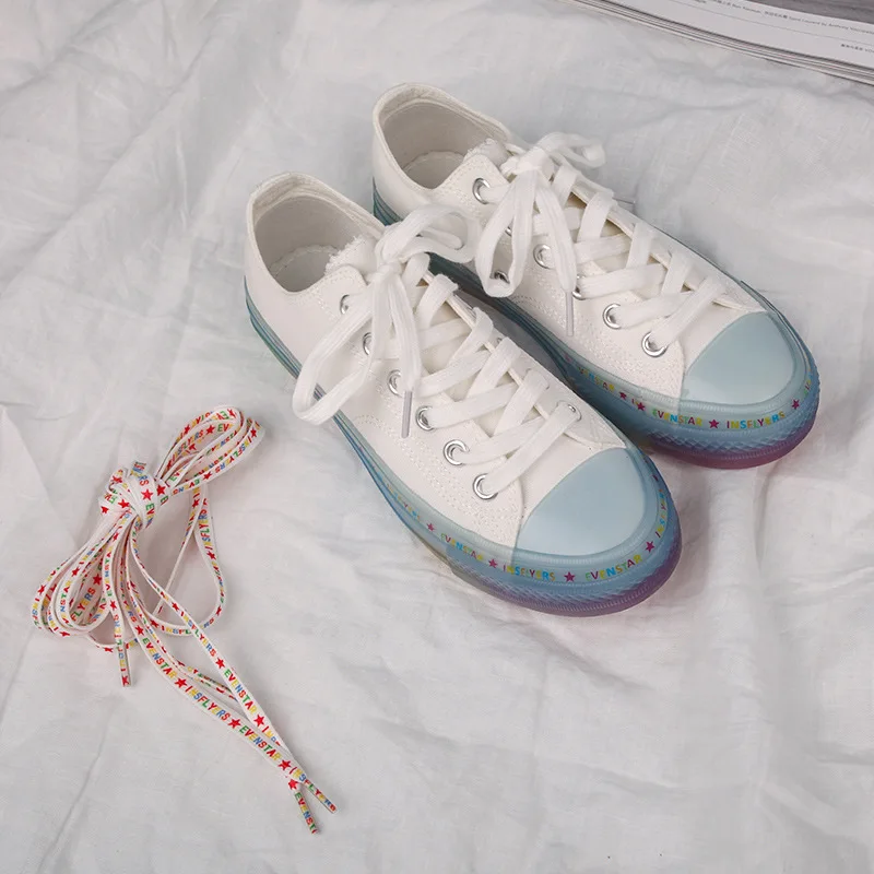 Кроссовки женские на шнуровке повседневная обувь радужной расцветки яркие