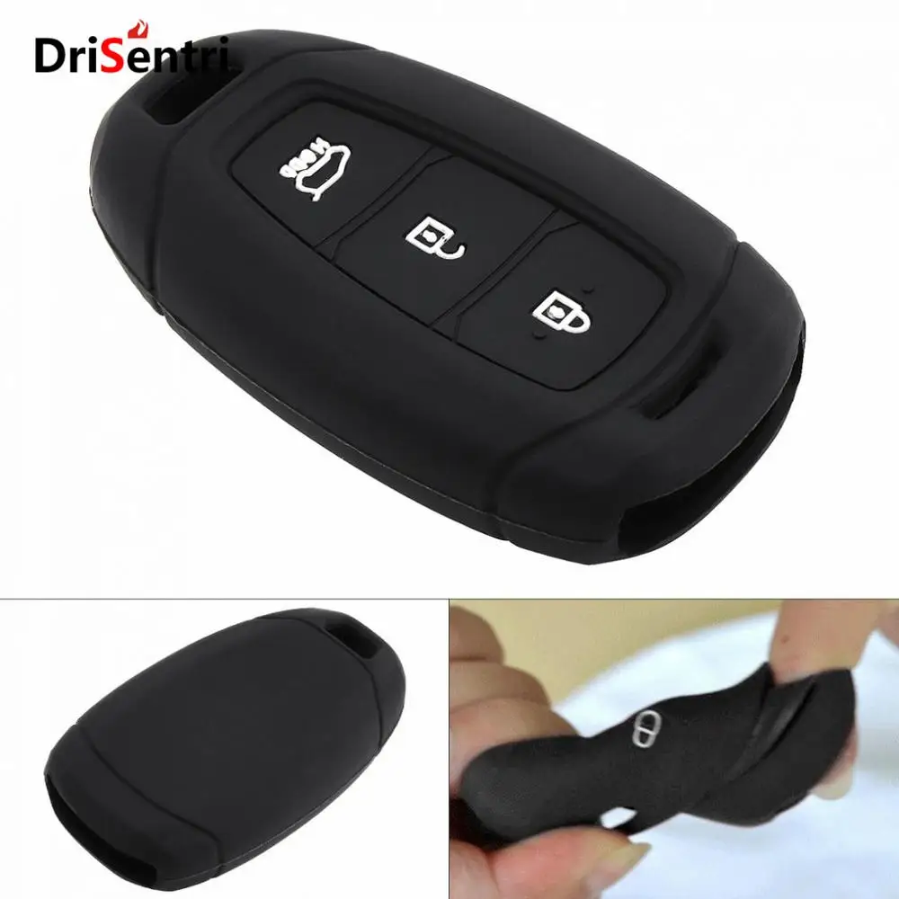 

Silicone Smart Remote Car Key Case Protector Holder for Hyundai I30 Ix35 Solaris Azera Elantra Grandeur Ig Accent 2017 2018