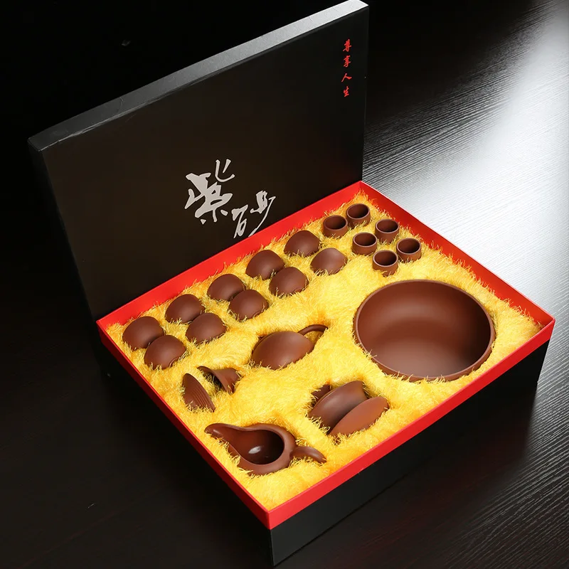 Напрямую от производителя Yixing глины керамический чайный набор кунг-фу весь набор полностью ручная работа Yixing Глиняный Чайник