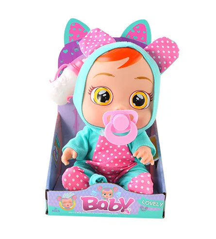 3D силиконовая кукла Inteiro Realista Reborn Cry A Baby, высокое качество, волшебные слезы, куклы, игрушки для детей, подарок-сюрприз, будут слезы - Цвет: 2
