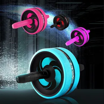 

2020Muscle Exercise Equipment Home Fitness Equipment Double Wheel Abdominal Power Wheel Ab Roller Gym Roller Trainer Training