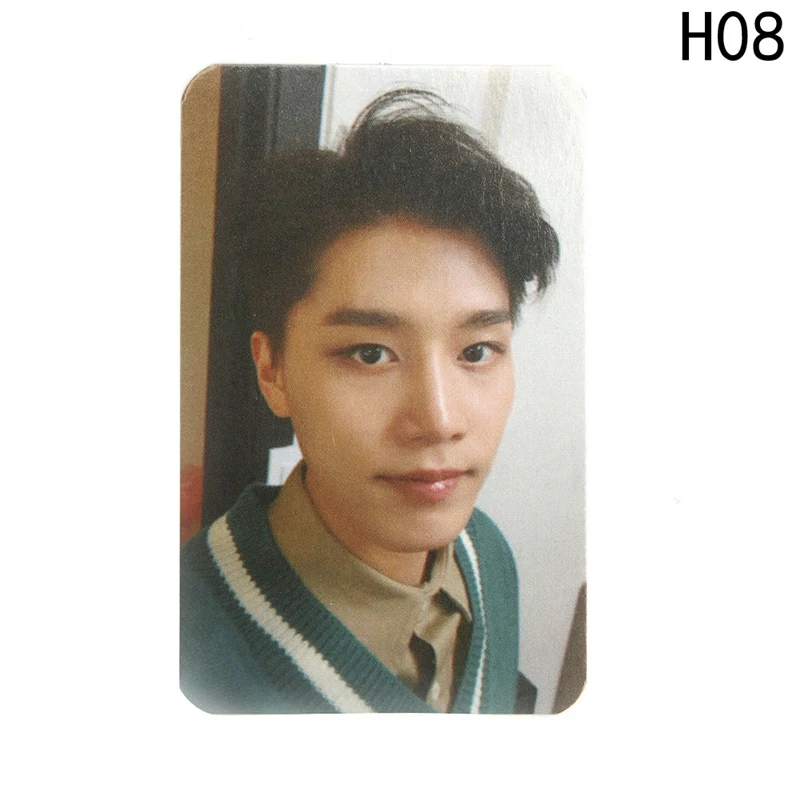 H08 Белая версия Taeyong Mark KPOP NCT 127 самодельный эмпатия открытки в Альбом Плакат черный автограф фотобумага - Цвет: H08