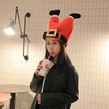 1 шт., зимняя теплая шапка Санты, Рождественская электрическая игрушка, плюшевая шапка, украшение, игрушка для детей, рождественский подарок для детей