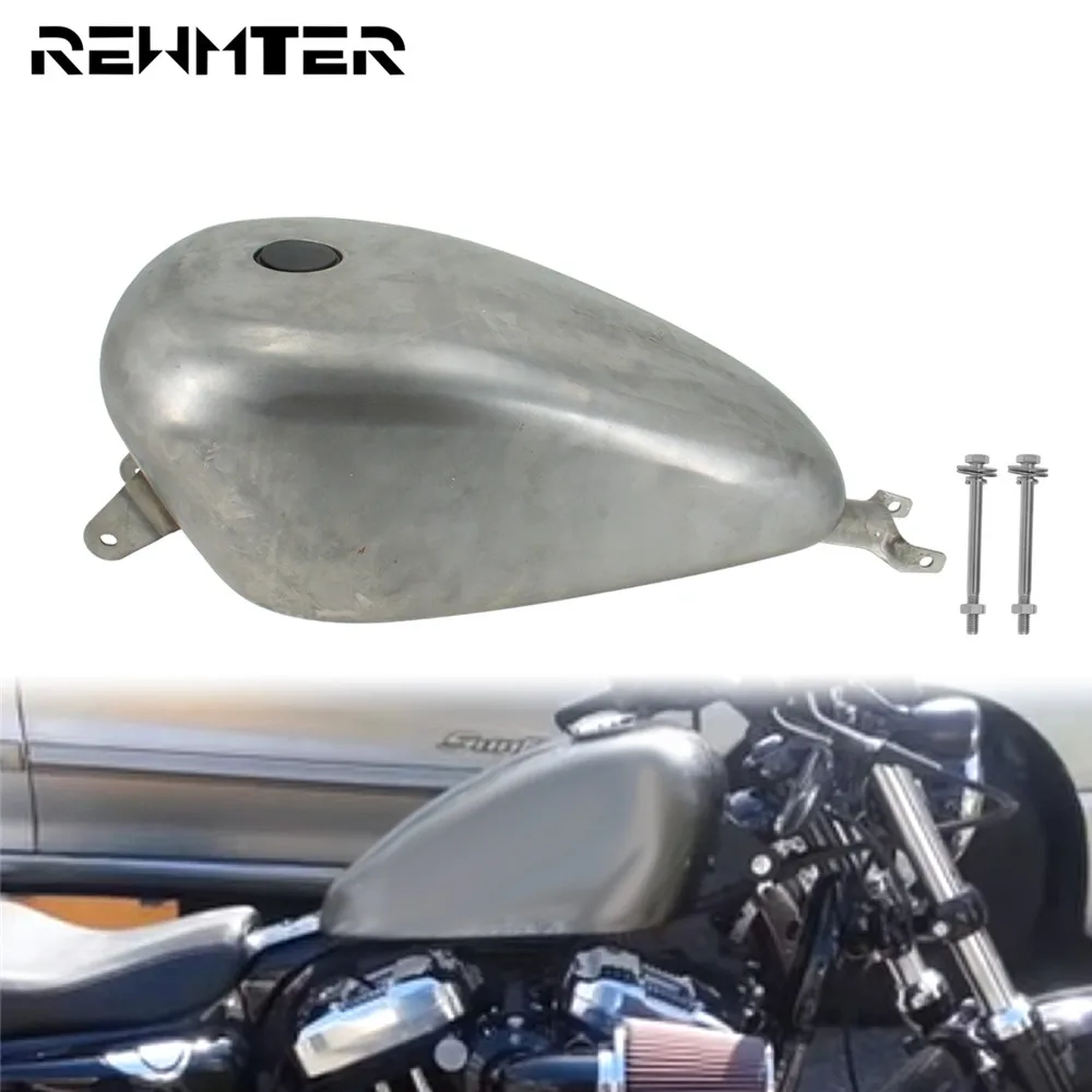 

Motorcycle Retro Carburetor EFI 14.4 Liter Oil Gas Fuel Tank Can Metal For Harley Sportster XL883N 72 1200 X48 Models 2007-2017