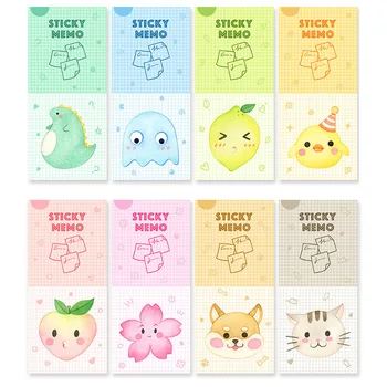 

Funny Animal Head Sticky Note Dinosaur Cat Dog Sticker Memo Pads 40pcs/lot