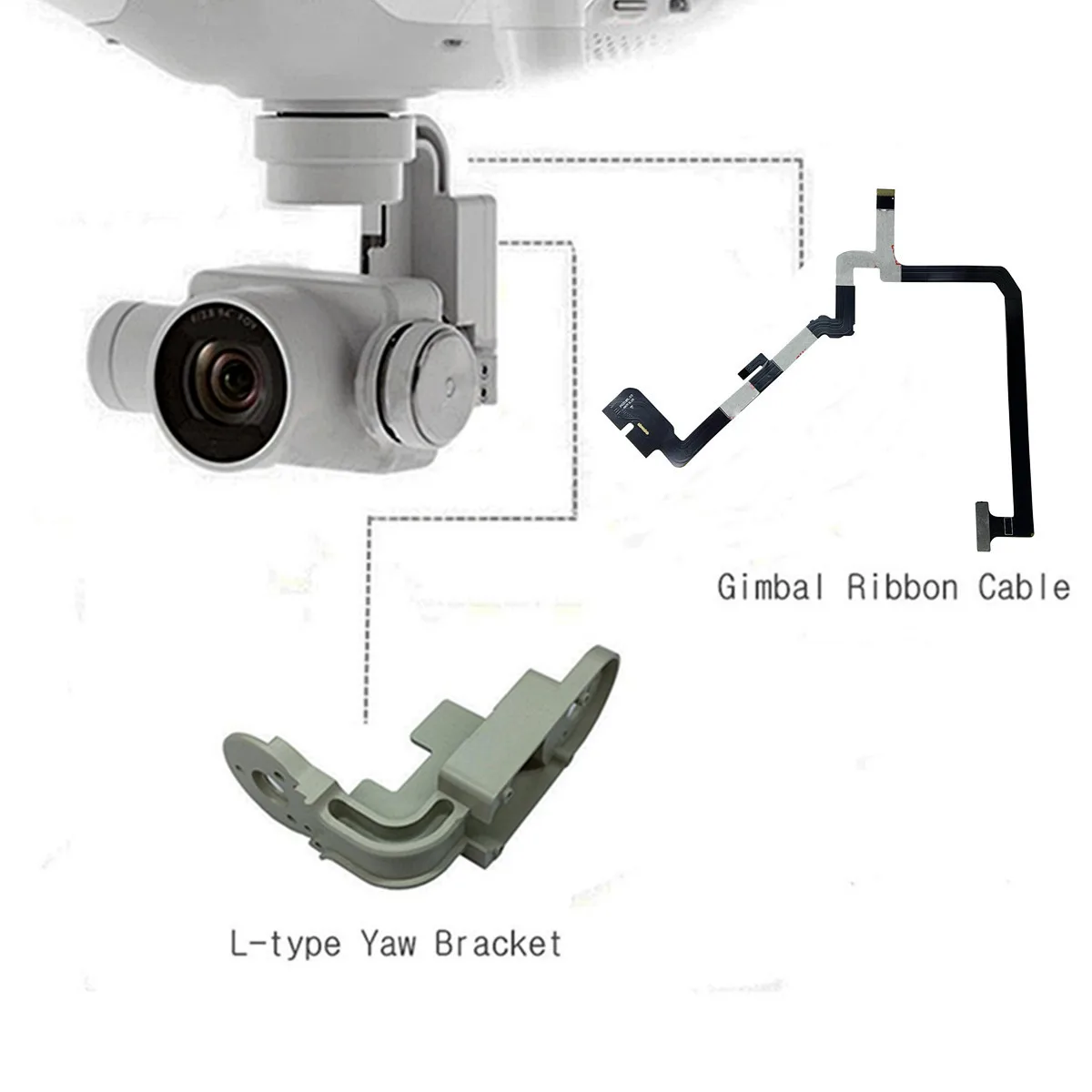 CNC Brackect запасные части рыскания Arm+ Gimbal лента гибкий кабель для DJI Phantom 4 Pro