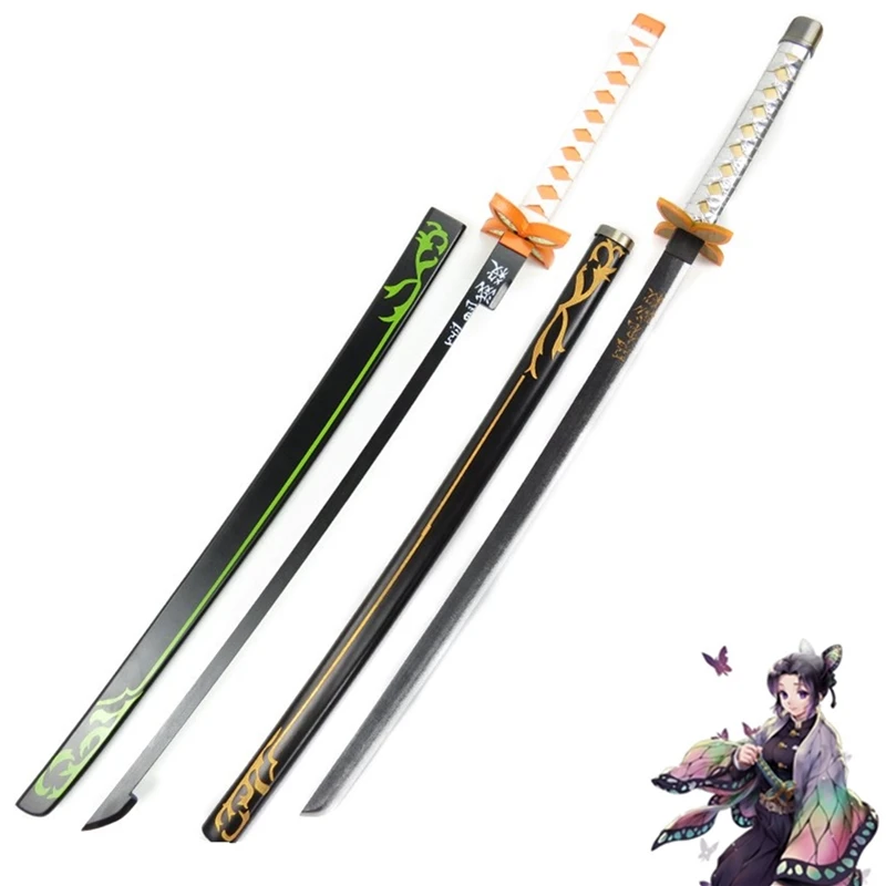 

Anime Demon Slayer: Kimetsu No Yaiba Cosplay Props Kochou Shinobu Wooden Sword Weapons Prop for Halloween Cosplay Party