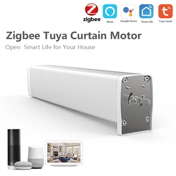 

Tuya Smart Home Electric Curtain Motor Auto Motorized Curtain APP Remote/Voice Control Compatible with Amazon Alexa Google Home