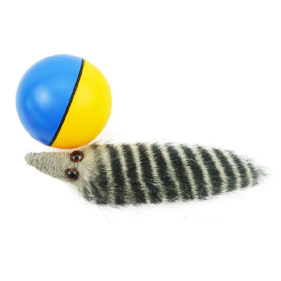 Ruiwjx случайная отправка популярной собачьей кошки ласка моторизованный мячик для домашних животных, кажется, прыгает, забавная подвижная игрушка, товары для домашних животных