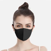 5Pcs/Lot Black Sponge Face Mouth Mask Unisex Face Mask Reusable Pollution Face Shield Washable Mouth Cover for Outdoor 2