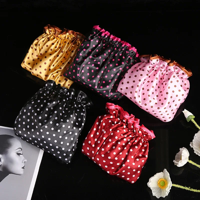 1pcs Thick Women Shower Caps Colorful Double Layer Bath Shower Hair Cover Adults Waterproof