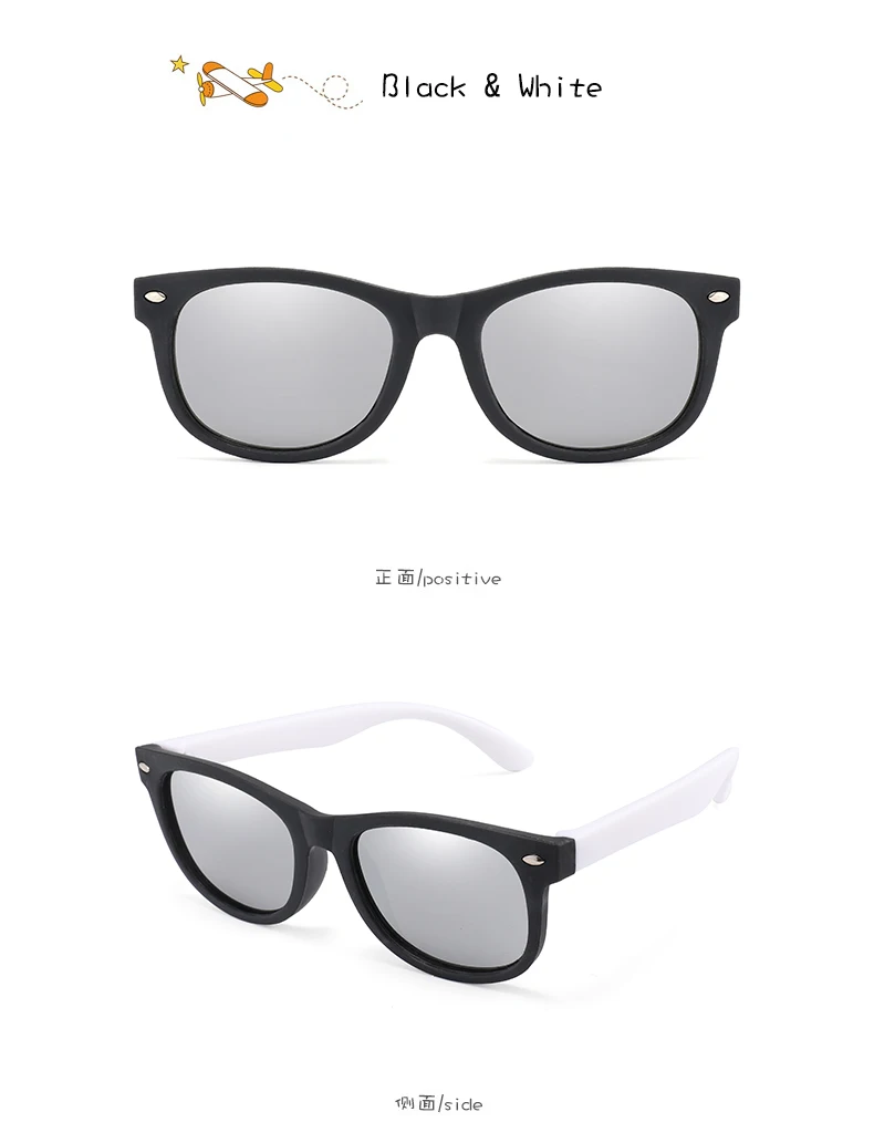 Rubber Polarized Sunglasses Kids TR90 Boys Girls Mirror Polaroid Sun Glasses Silicone Safety Glasses for Children Baby_voghion.com