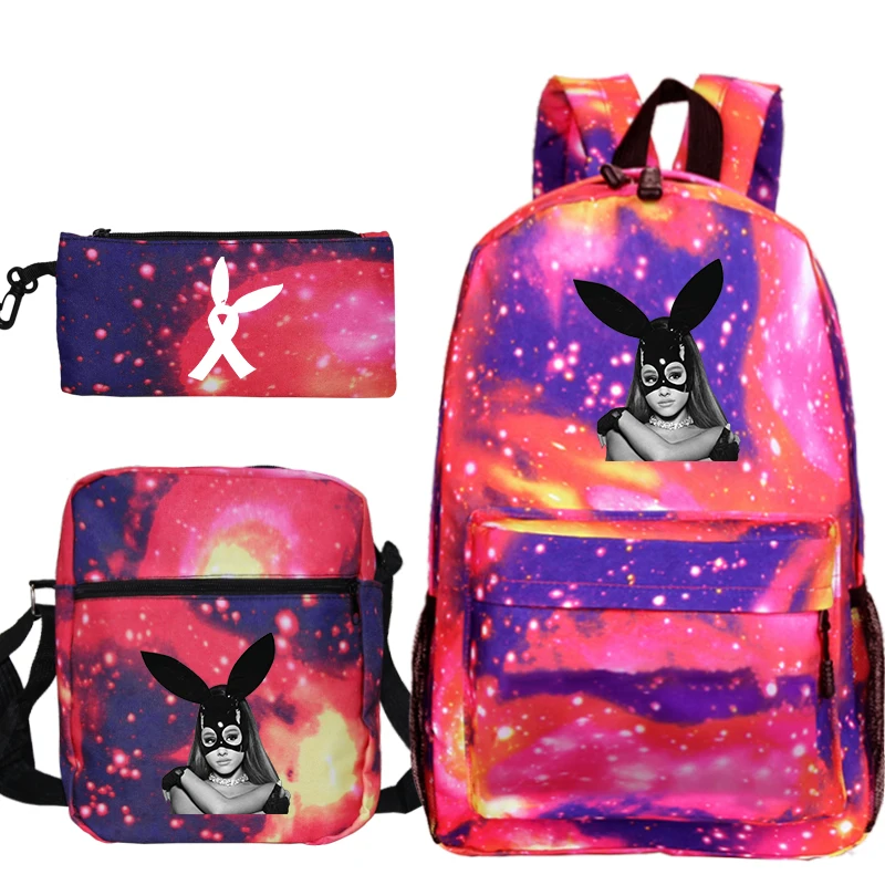 10 Mochila Ариана Гранде 3 шт./компл. рюкзак школьные сумки для мальчиков и девочек Путешествия Рюкзак Для Ноутбука Для женщин рюкзаки+ плечо сумки через плечо+ сумка для ручек - Цвет: 10