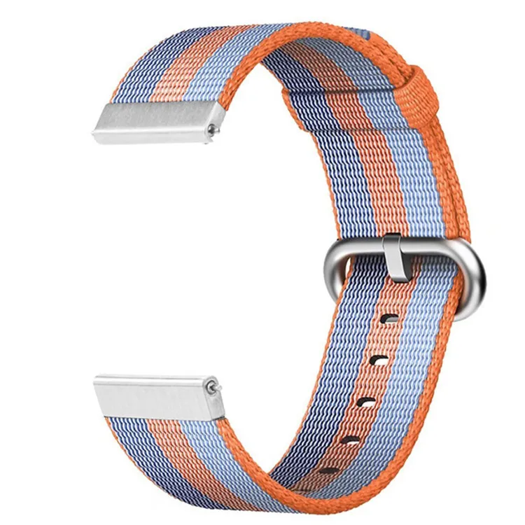 orange blue 20 мм 22 мм ремешок в полоску для samsung Galaxy Watch Active 46 мм 42 мм нейлоновый ремешок для samsung gear Sport S2 S3 huawei Watch gt 2 - Цвет ремешка: orange blue
