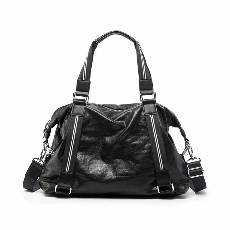Стиль, корейский стиль, повседневная мужская сумка через плечо - Цвет: PU Leather