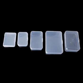 

Rectangular Plastic Clear Transparent Storage Box Collection Container Organizer