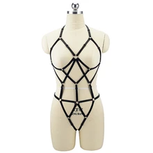 Кружевной кроп-топ с открытой грудной клеткой бюстгальтер Жгут Бюстгальтер фетиш одежда трусики Боди Сексуальное белье с ремешками бондаж боди на бретелях