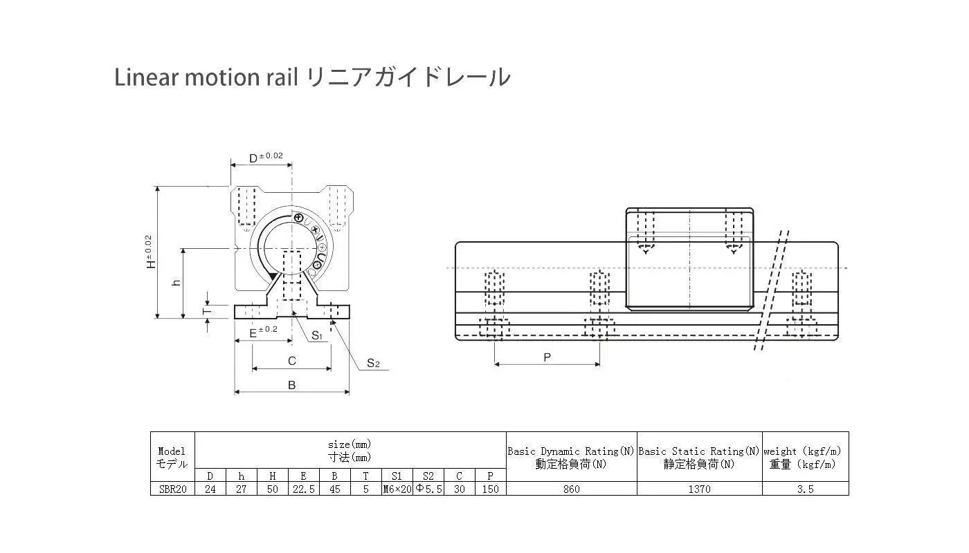 Antrella линейные рельсы CNC части SBR20 1000-2000 мм полностью Поддерживаемые линейные направляющие с SBR20UU блочные подшипники