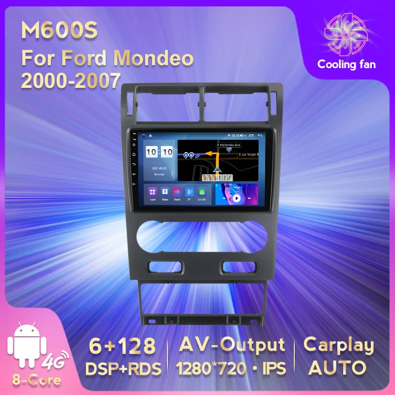 Автомагнитола 1280x720 Android 11 мультимедийный видеоплеер для Ford Mondeo 3 2000-2007 GPS Serero Carplay 6G