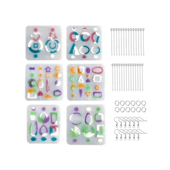 

Handmade Crystal Epoxy Irregular Geometric Leaf Pattern Earrings Earrings Accessories Mirror Surface Epoxy Silicone Mould