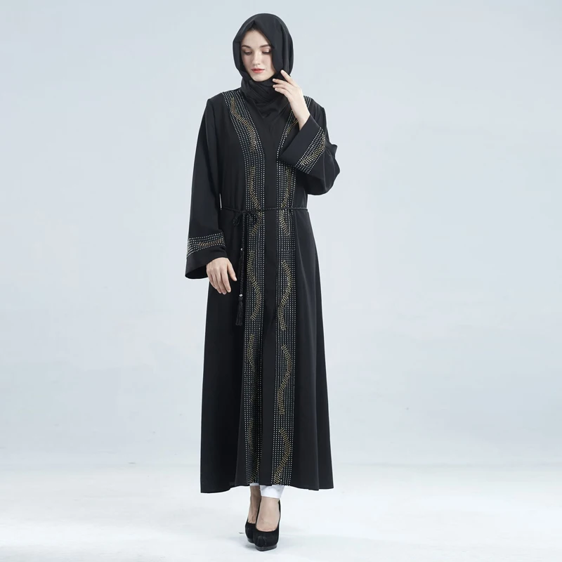 

Open Abaya In Dubai Muslim Party Dresses Moroccan Kaftan Ropa Arabe Long sleeve Turkish Islam Women Modest Clothing